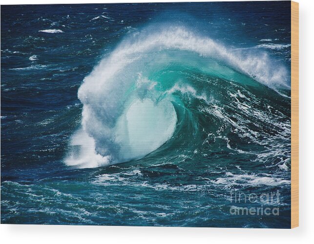 Bombo Wood Print featuring the photograph Heart in a Wave by Peter Kneen