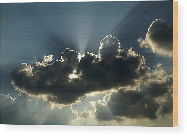 Clouds Wood Print featuring the photograph Heavenly by Chauncy Holmes