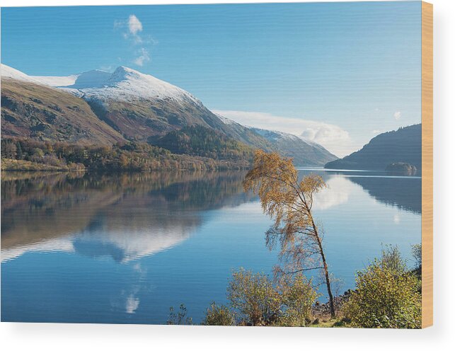 Scenics Wood Print featuring the photograph Helvellyn From Thirlmere, Lake District by John Finney Photography