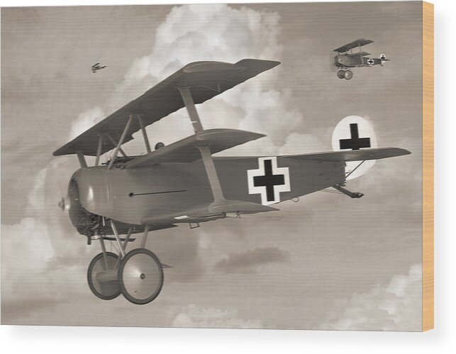 Ww1 Wood Print featuring the photograph Here Comes Trouble 3 by Mike McGlothlen