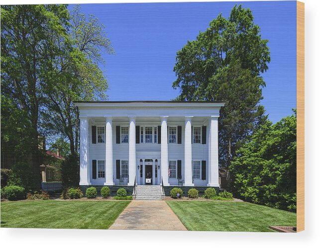 History Wood Print featuring the photograph Heritage Hall in Madison Georgia by Steve Samples