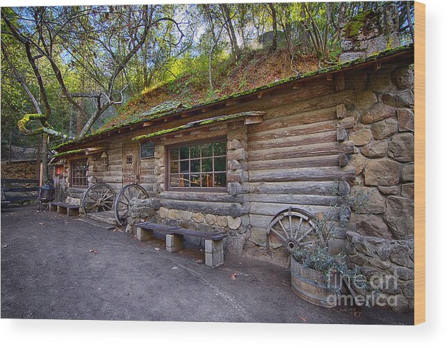 Stage Coach Wood Print featuring the photograph Hidden Tavern by Jason Abando