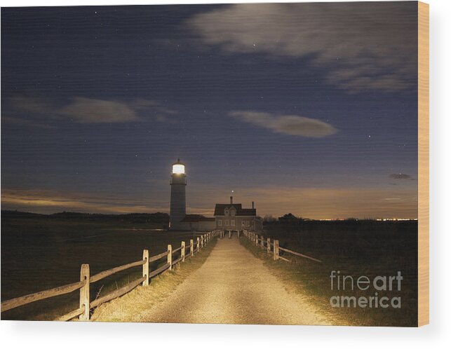 Highland Light Wood Print featuring the photograph Highland Light North Truro by Amazing Jules