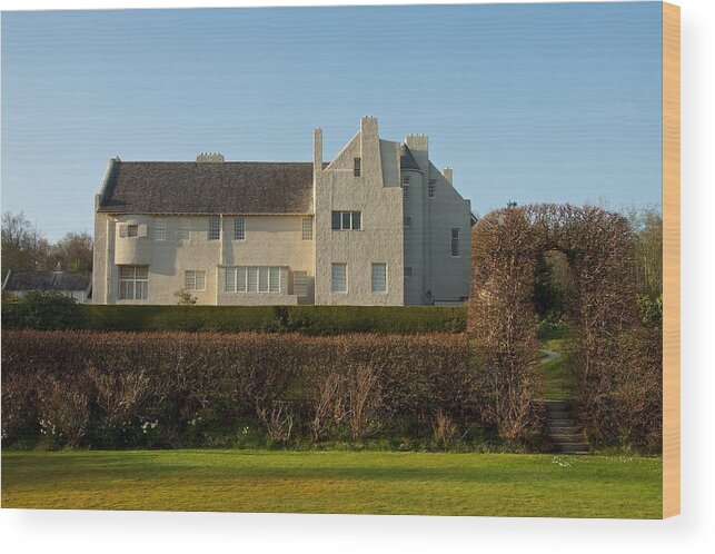 Hill House Wood Print featuring the photograph Hill House in the evening by Stephen Taylor