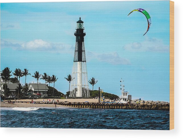 Lighthouse Wood Print featuring the photograph Hillsboro Lighthouse by George Kenhan
