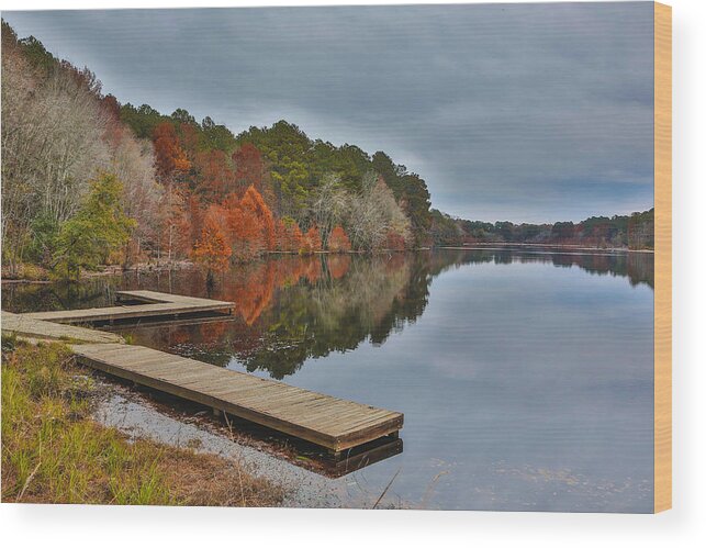 Rockingham Wood Print featuring the photograph Hinson Lake by Jimmy McDonald