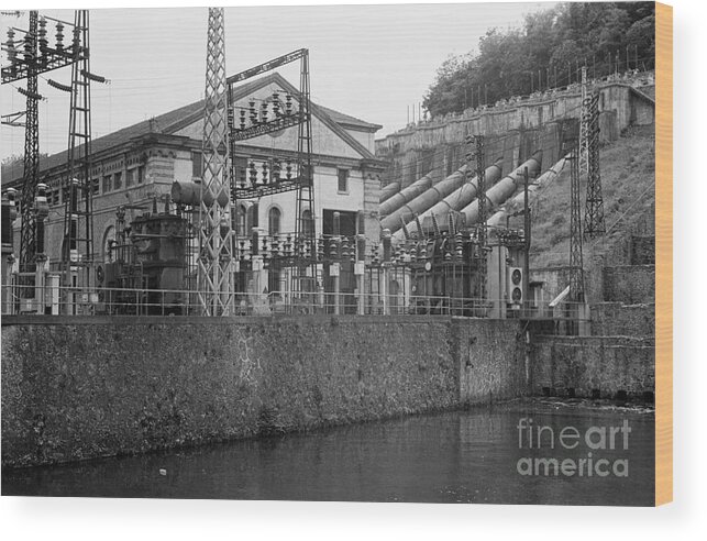 Edison Wood Print featuring the photograph Historic hydroelectric power plant by Riccardo Mottola