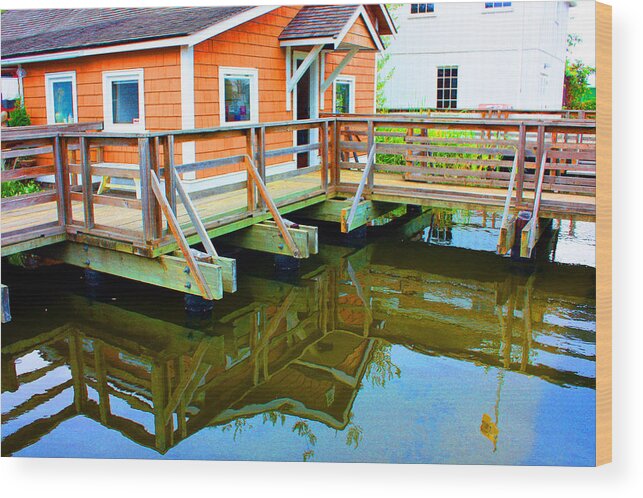 Architecture Wood Print featuring the photograph Historic Steveston Village by Gerry Bates