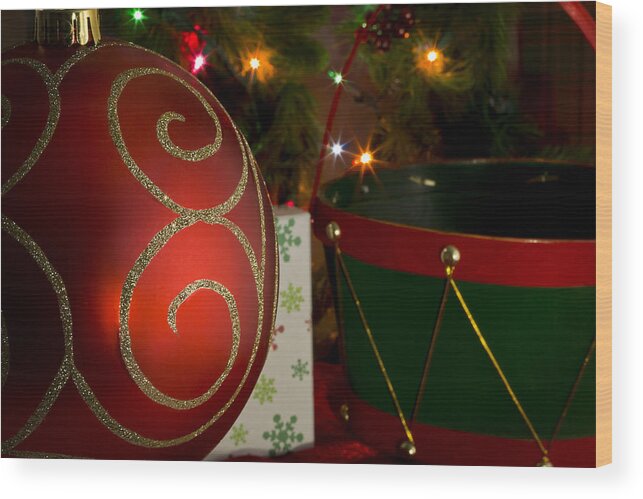 Holiday Wood Print featuring the photograph Holiday in Red by Mark McKinney