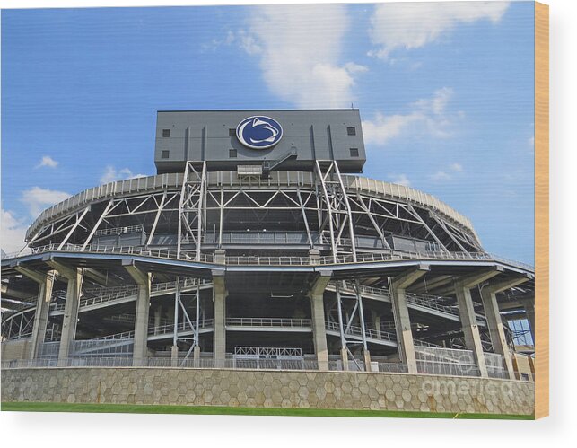 Beaver Stadium Wood Print featuring the photograph Home Of The Lions by Dawn Gari