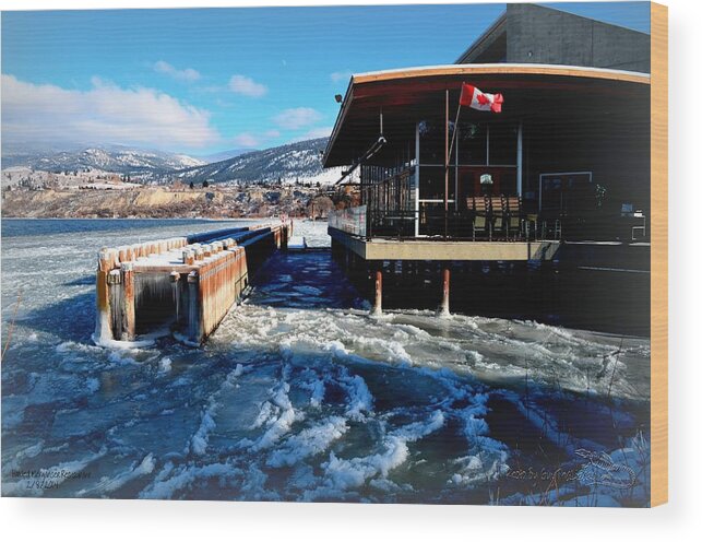 Hooded Merganser Wood Print featuring the photograph Hooded Merganser Restaurant by Guy Hoffman