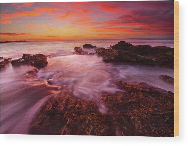 Scenics Wood Print featuring the photograph Horizon Revolutions by Edmund Khoo Photography