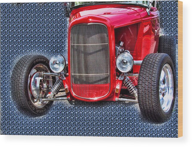 Hot Rod Wood Print featuring the photograph Hot Rod Ford by Ron Roberts