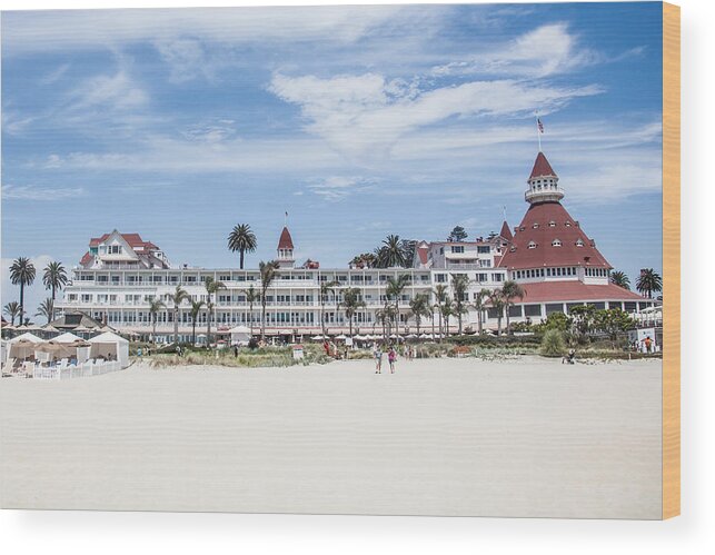 Hotel Wood Print featuring the photograph Hotel Del Coronado by Ralf Kaiser