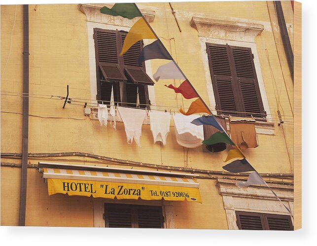 Hotel Wood Print featuring the photograph Hotel Undies by Doug Davidson