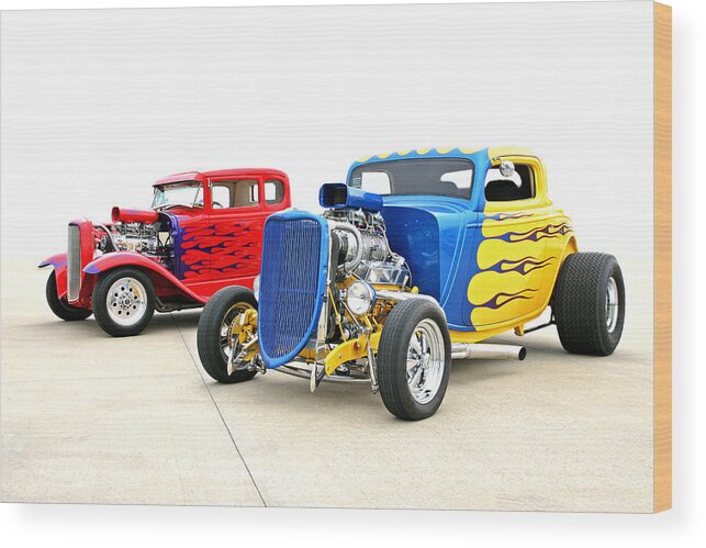 Hot Rods Wood Print featuring the photograph Hotties by Christopher McKenzie