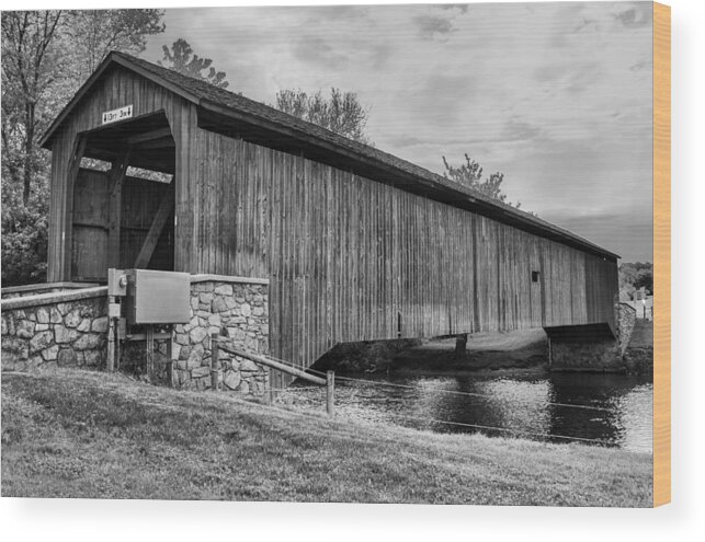 Bridges Wood Print featuring the photograph Hunsecker's Mill Bridge by Guy Whiteley