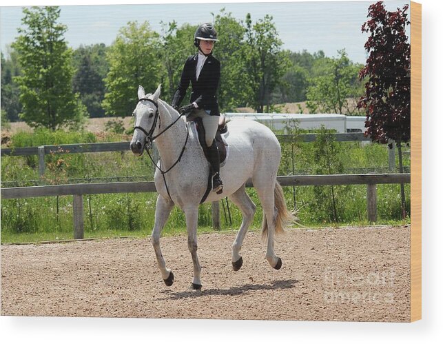 Equestrian Wood Print featuring the photograph Hunter13 by Janice Byer