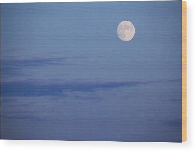 Celestial Body Wood Print featuring the photograph Hunter's Moon by Steve Gravano
