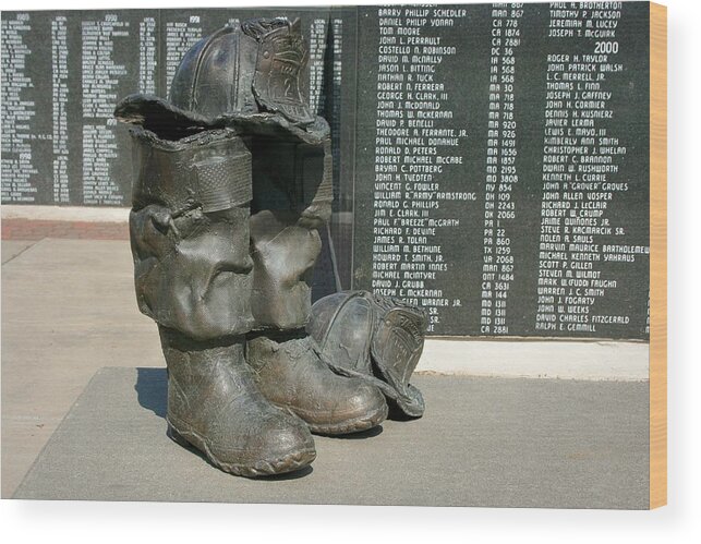 Iaff Wood Print featuring the photograph Iaff Fallen Firefighters Memorial 1 by Susan McMenamin