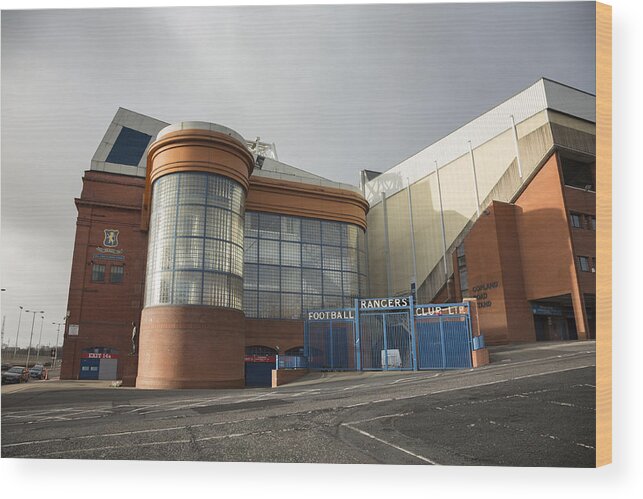 Glasgow Wood Print featuring the photograph Ibrox Stadium, Glasgow by Theasis