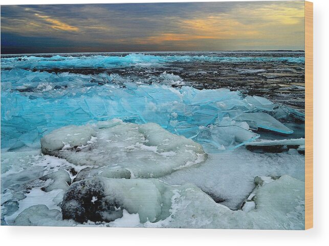 Ice Wood Print featuring the photograph Frozen Beauty in Extreme by Jeremy Hall