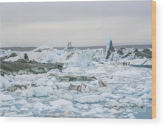 Antarctic Wood Print featuring the photograph Beautiful Iceberg lake by Patricia Hofmeester