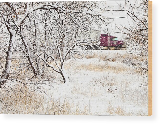 Canada Wood Print featuring the photograph I'll Be Home For Christmas by Theresa Tahara