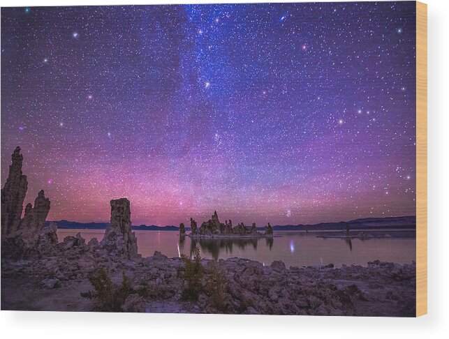 Mono Lake Wood Print featuring the photograph Imagine by Tassanee Angiolillo