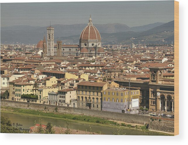 City Of Florence Wood Print featuring the photograph In Love With Firenze - 2 by Hany J