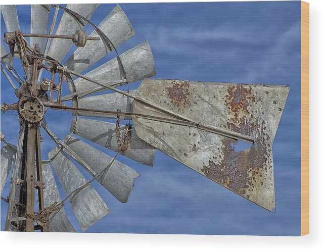 Windmill Wood Print featuring the photograph In the Wind by Robin Mayoff