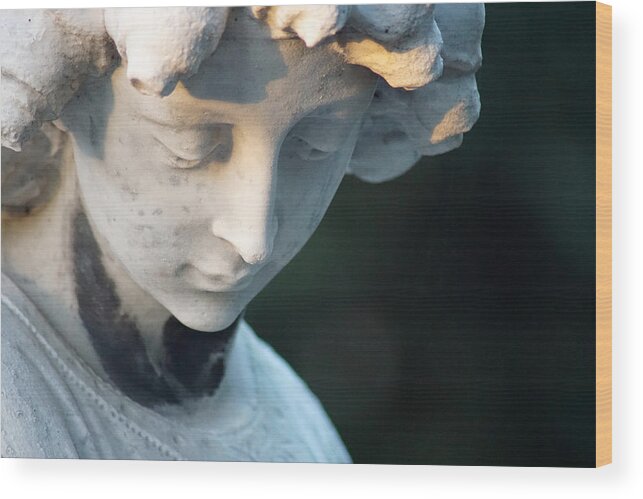 Statue Wood Print featuring the photograph In Thoughts by Jolly Van der Velden