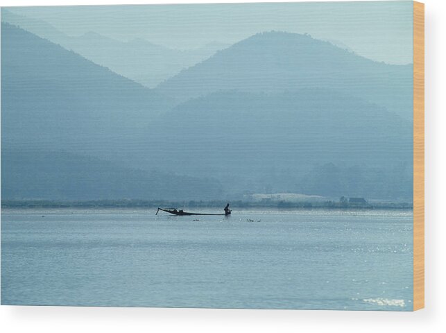 Ancient Wood Print featuring the photograph Inle Lake by Maria Heyens