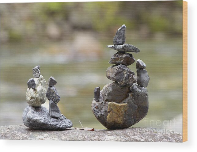 Inukshuk Wood Print featuring the photograph Inuksuk by Sharon Talson