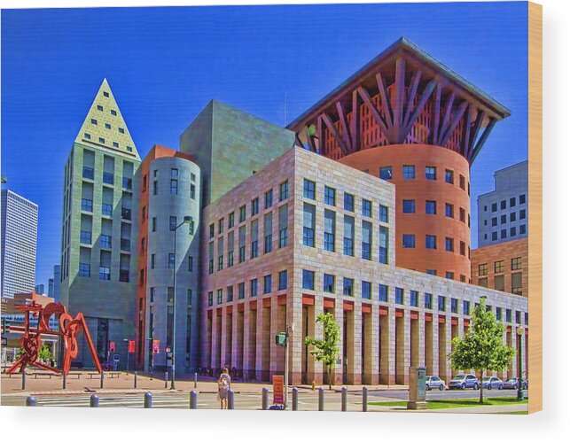 Denver Public Library Wood Print featuring the photograph Invitation to Learn by Gary Holmes