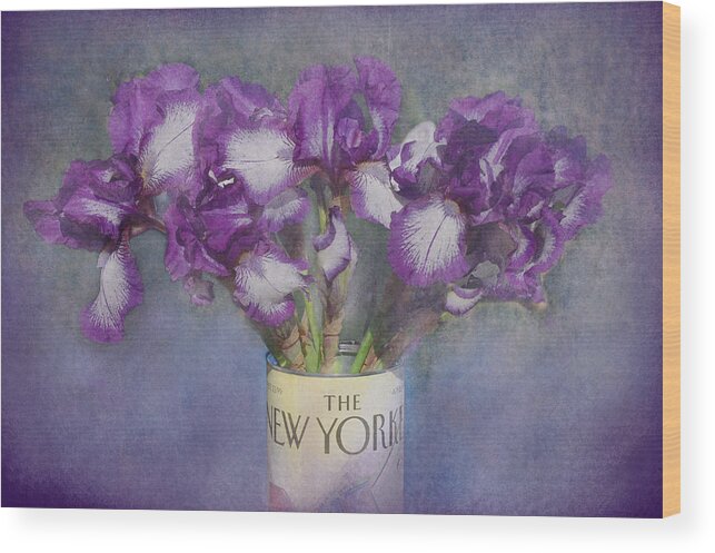 Iris Wood Print featuring the photograph Iris in the New Yorker by Jeff Burgess