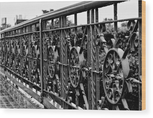 Bridge Wood Print featuring the photograph Iron Work by Louis Dallara