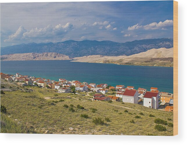Croatia Wood Print featuring the photograph Island of Pag bay seascapes by Brch Photography
