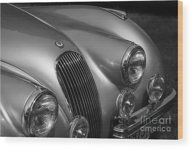 Jaguar.xk120 Wood Print featuring the photograph Jaguar XK 120 #1 by Dennis Hedberg