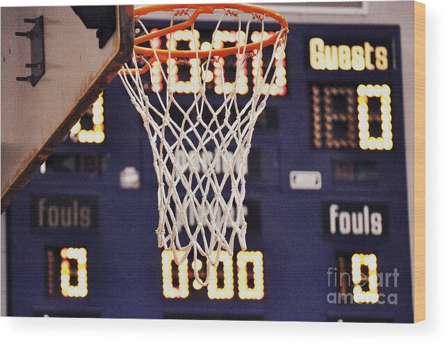 Basketball Wood Print featuring the photograph Jan 12 by Anjanette Douglas