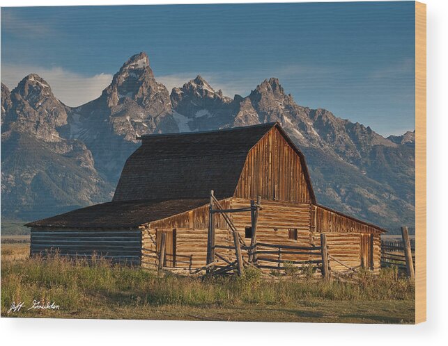 Agricultural Activity Wood Print featuring the photograph John and Bartha Moulton Barn by Jeff Goulden