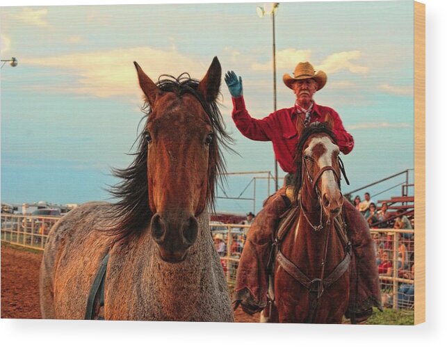 Cowboys Wood Print featuring the photograph Johnnie and Zeke by Toni Hopper