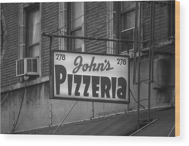 Nyc Wood Print featuring the photograph John's Pizzeria in NYC by John McGraw