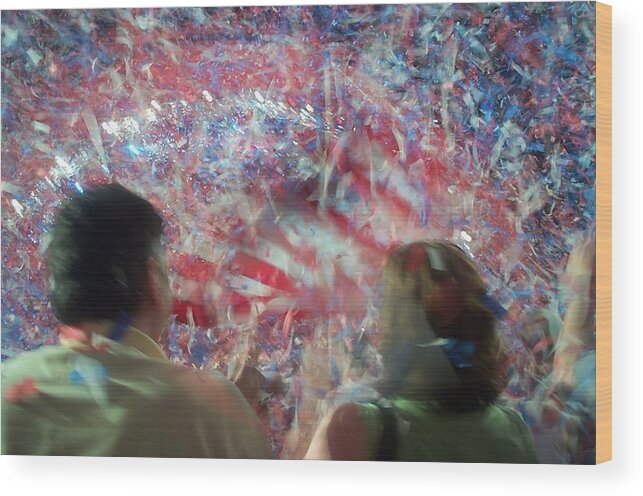 july Fourth Wood Print featuring the photograph July Fourth Finale by Barbara McDevitt