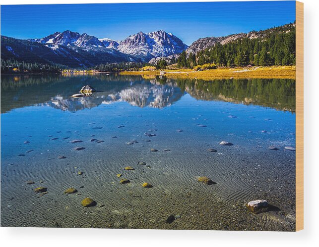 June Lake Wood Print featuring the photograph June Lake California by Scott McGuire
