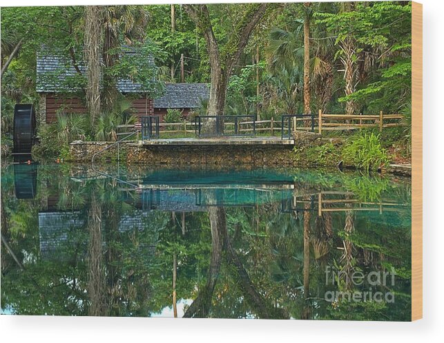 Juniper Springs Mill House Wood Print featuring the photograph Juniper Springs Florida by Adam Jewell