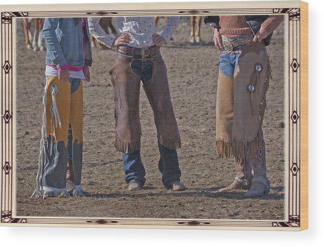 Chaps Wood Print featuring the photograph Just Talking by Judy Deist