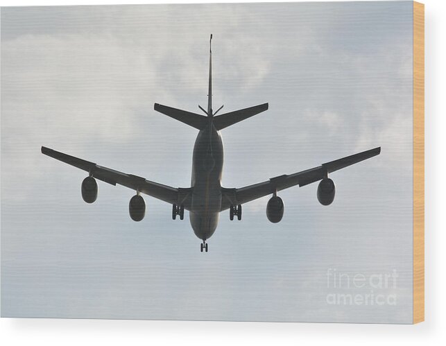 Airplanes Wood Print featuring the photograph KC135 Military Aircraft Picture E by Barb Dalton