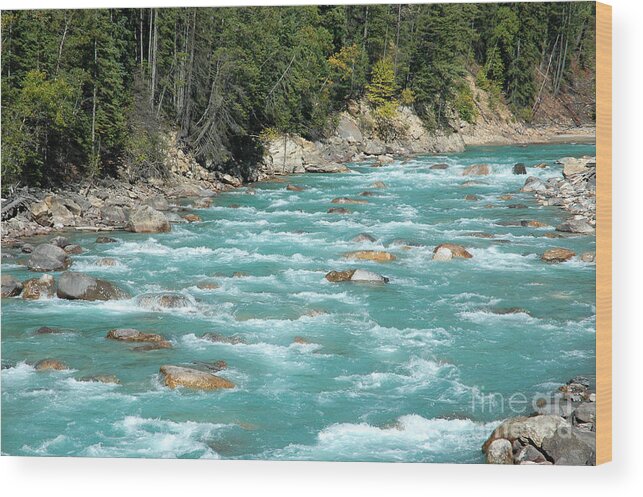 River Wood Print featuring the photograph Kicking Horse River by Bob and Nancy Kendrick