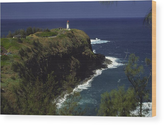 Lighthouse Wood Print featuring the photograph Kilauea Lighthouse by Morris McClung